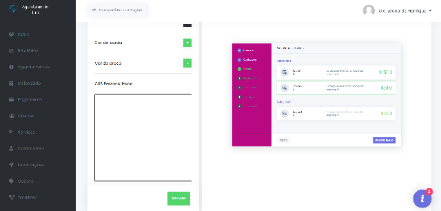 CSS Personalizável Agendamento Link